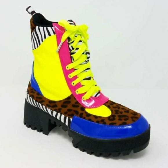 Beautiful multicolored combat boots - Picture 6 of 6